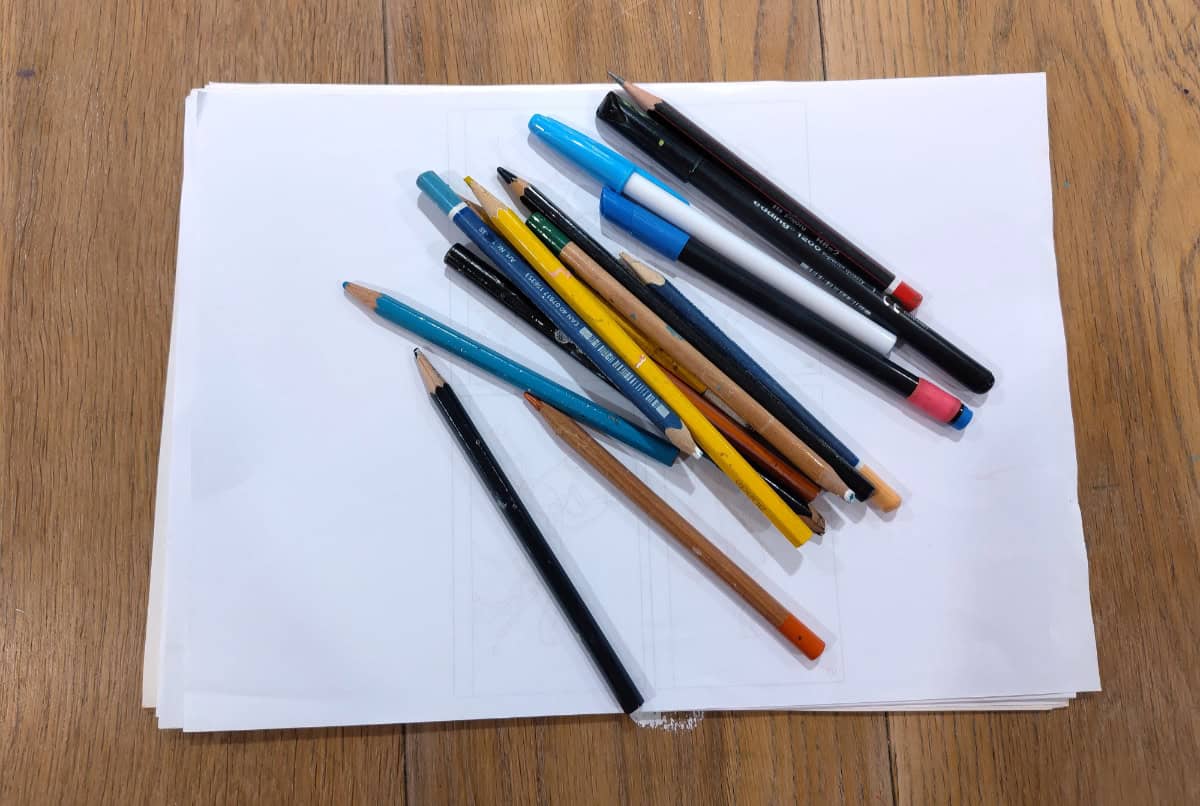 Lápis de Cera para desenho à distância