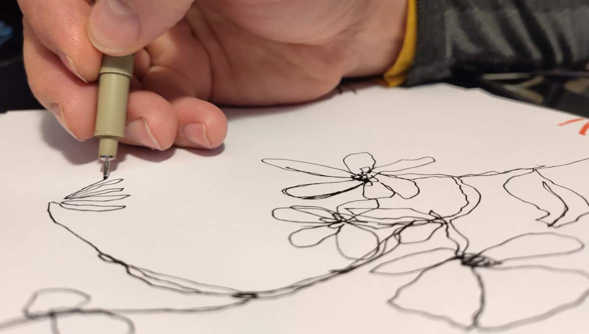 Começar o desenho à distância