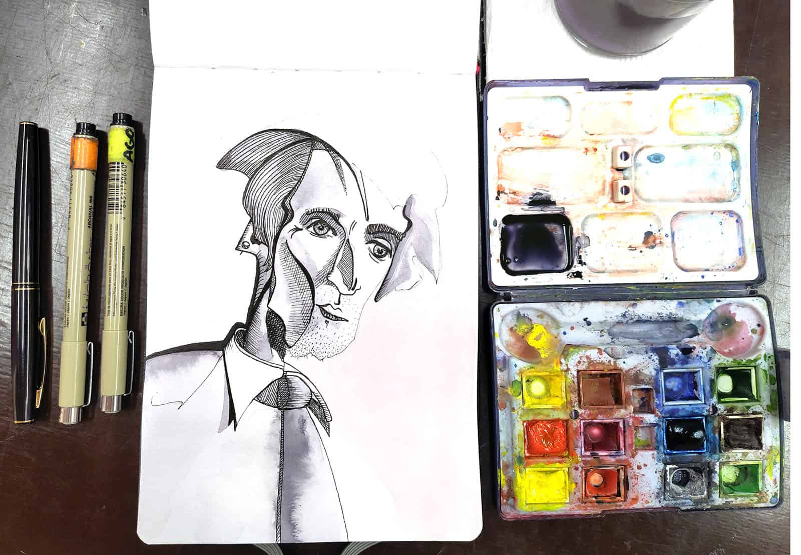 O Resultado final da primeira aula de desenho à distância